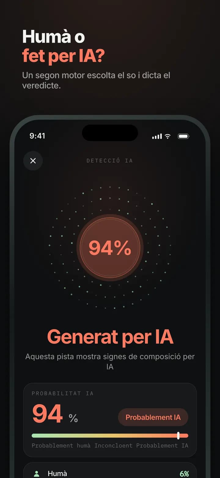 Genre AI — Un segon motor distingeix humà d'IA