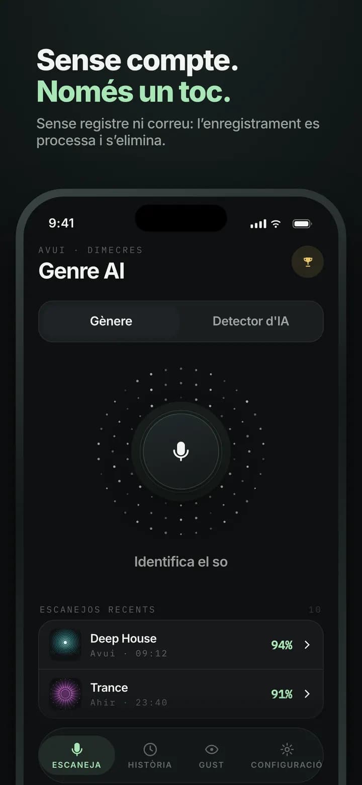 Genre AI — Sense compte ni correu — només toca