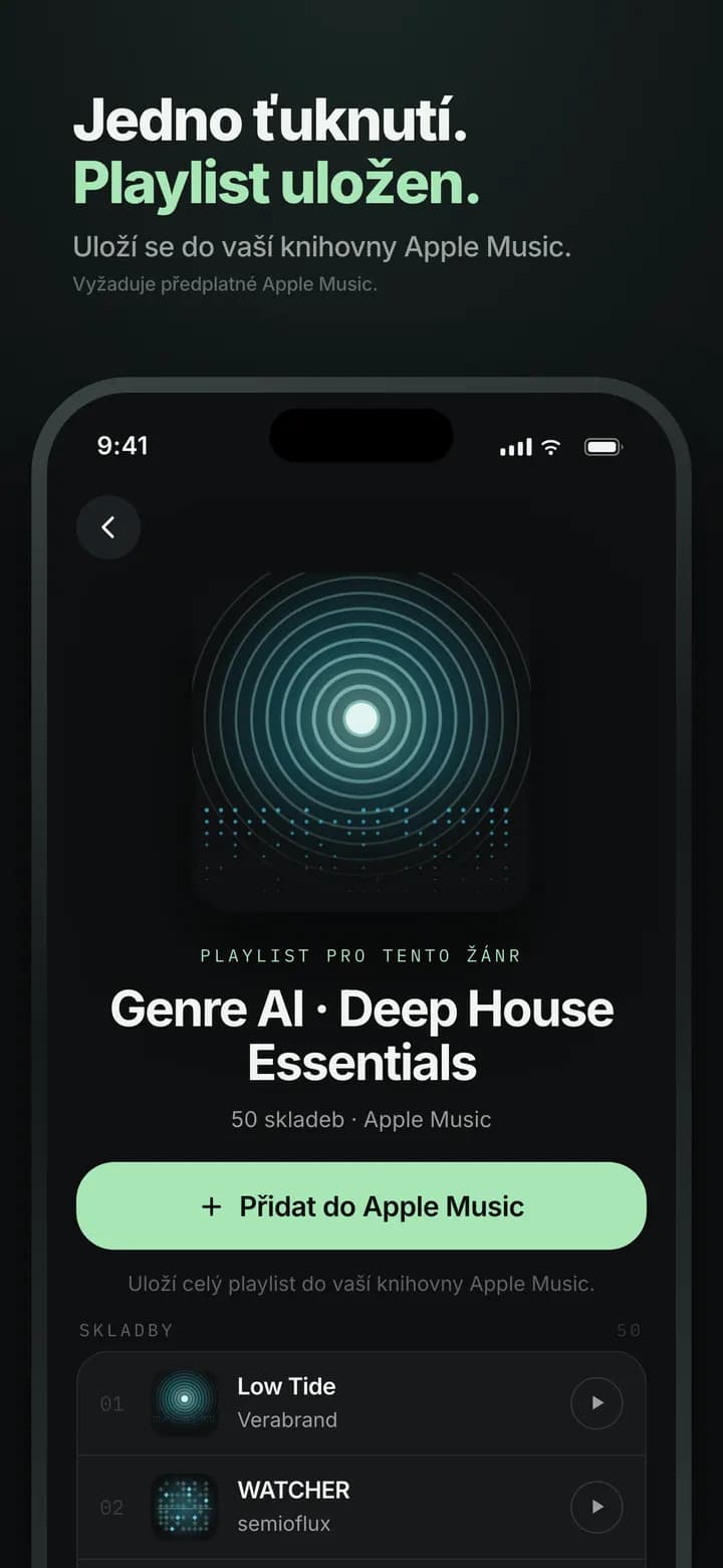 Genre AI — Playlist žánru rovnou v Apple Music