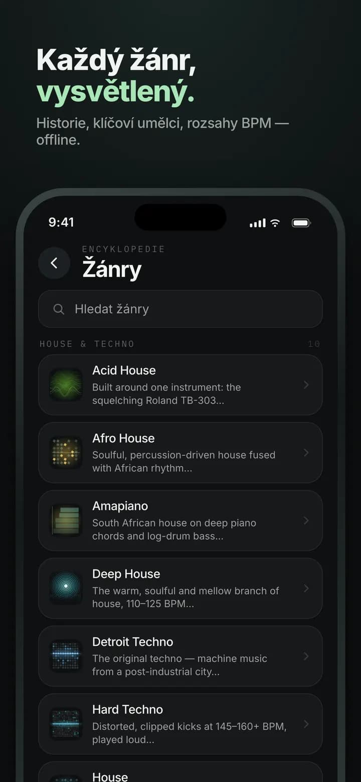 Genre AI — Každý žánr vysvětlený — i offline