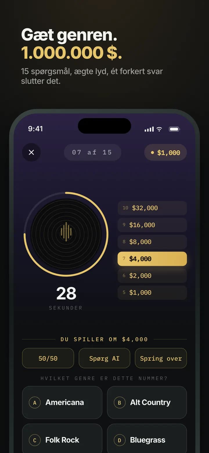 Genre AI — Gæt genren — der er 1.000.000 $ på spil