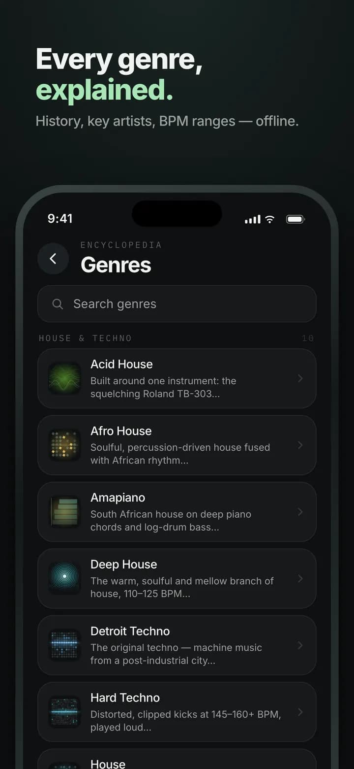 Genre AI — Every genre explained — offline