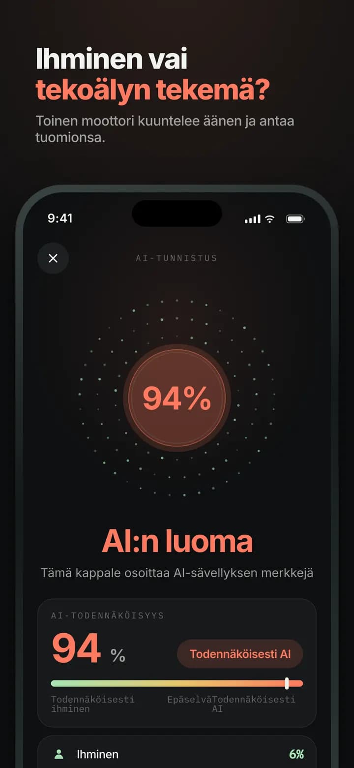 Genre AI — Toinen malli erottaa ihmisen tekoälystä