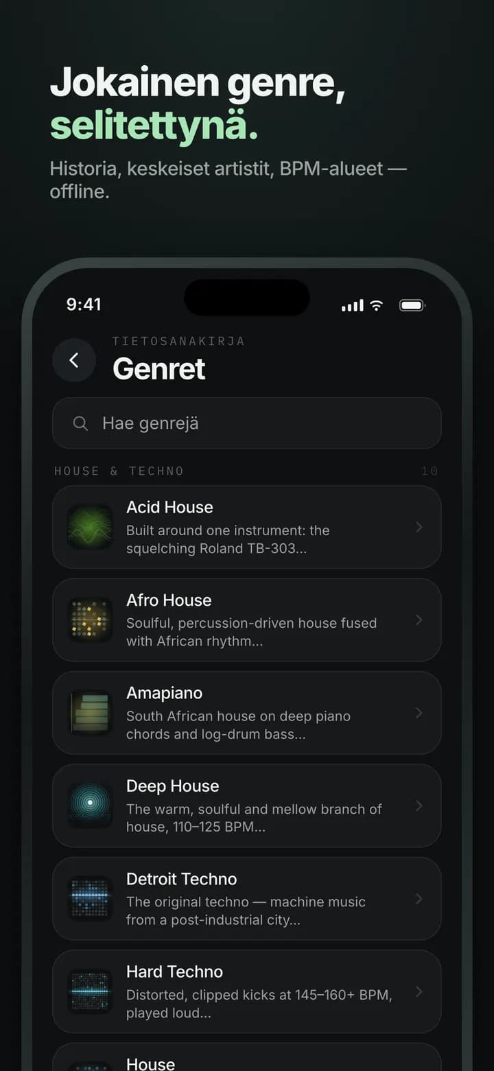 Genre AI — Jokainen genre selitetty — myös offline