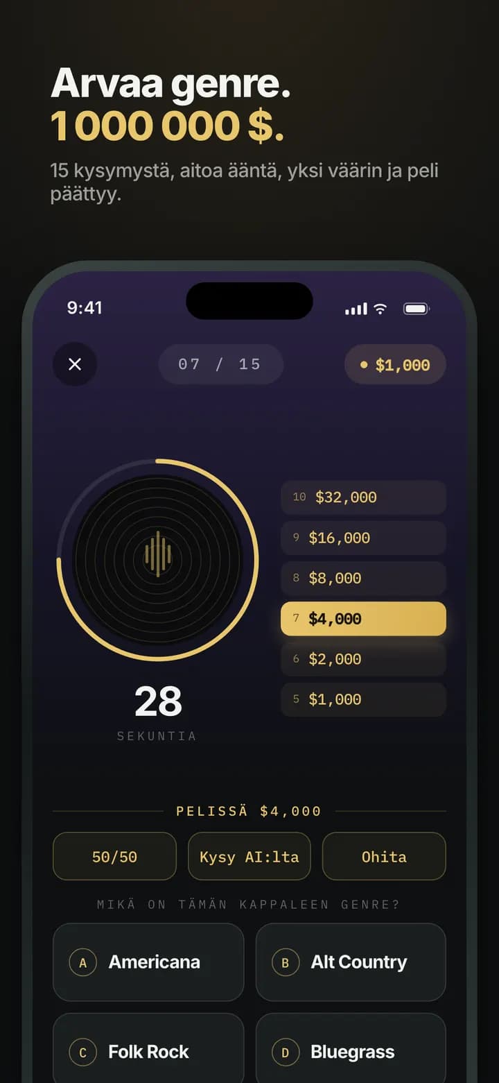 Genre AI — Arvaa genre — pelissä 1 000 000 $