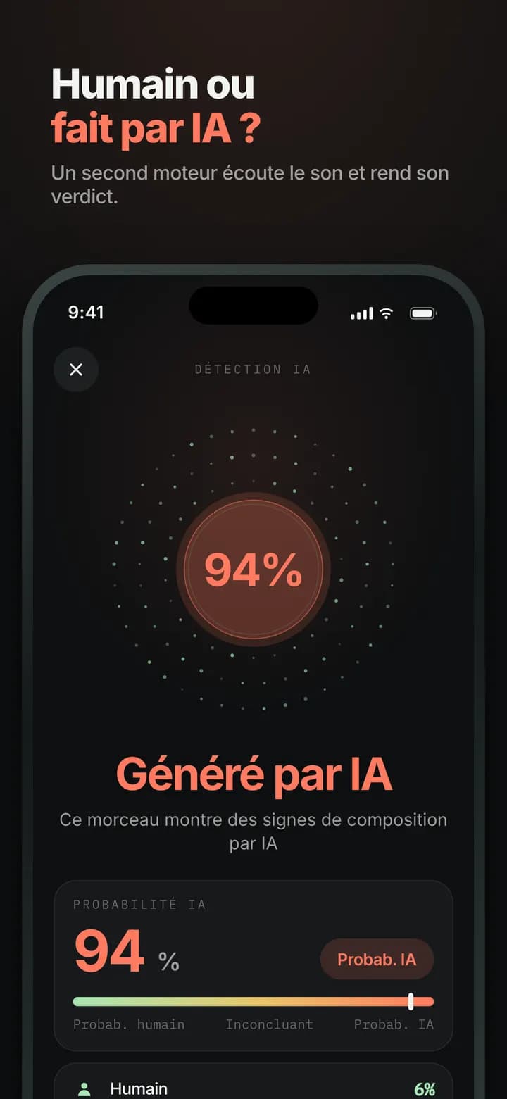 Genre AI — Un second moteur distingue humain et IA