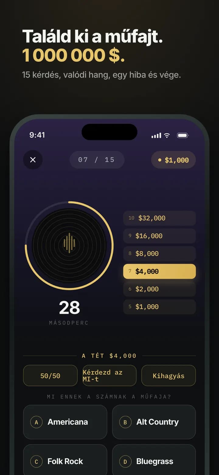 Genre AI — Találd ki a műfajt — 1 000 000 $ a tét