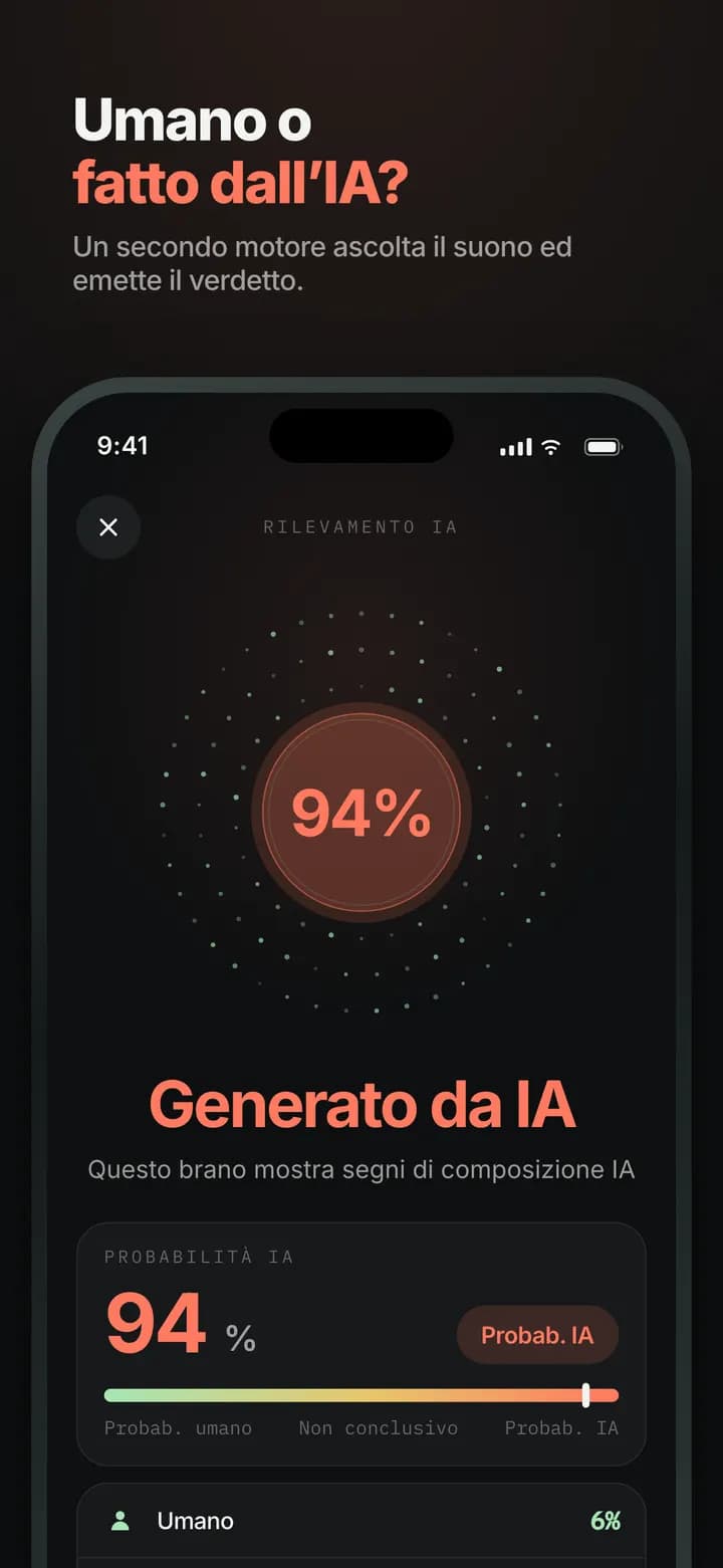 Genre AI — Un secondo motore distingue umano e IA