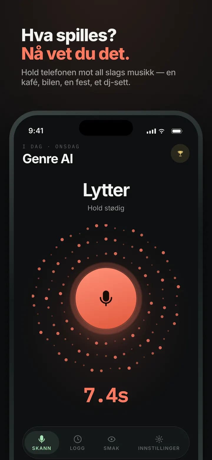 Genre AI — Analyserer i sanntid