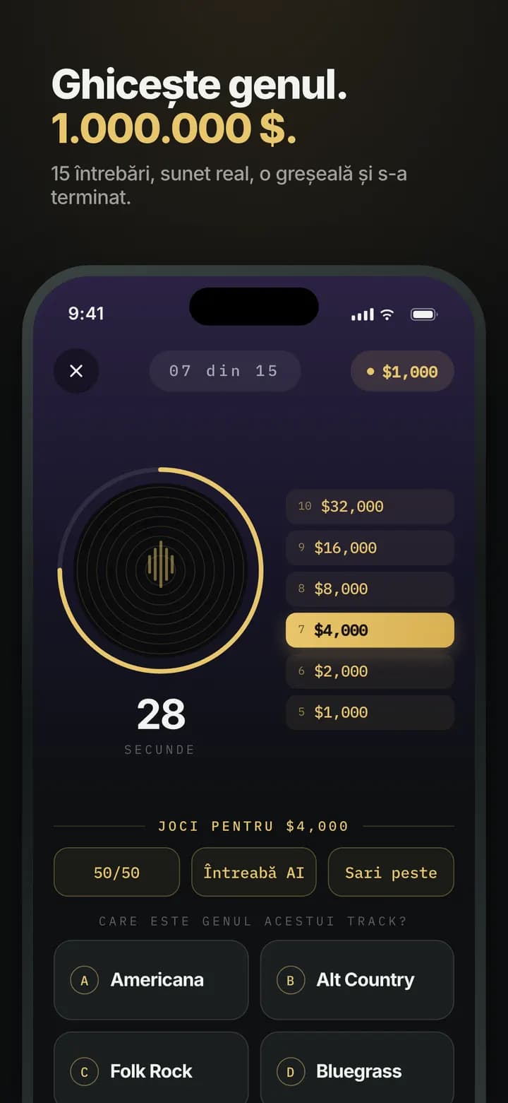 Genre AI — Ghicește genul — 1.000.000 $ în joc