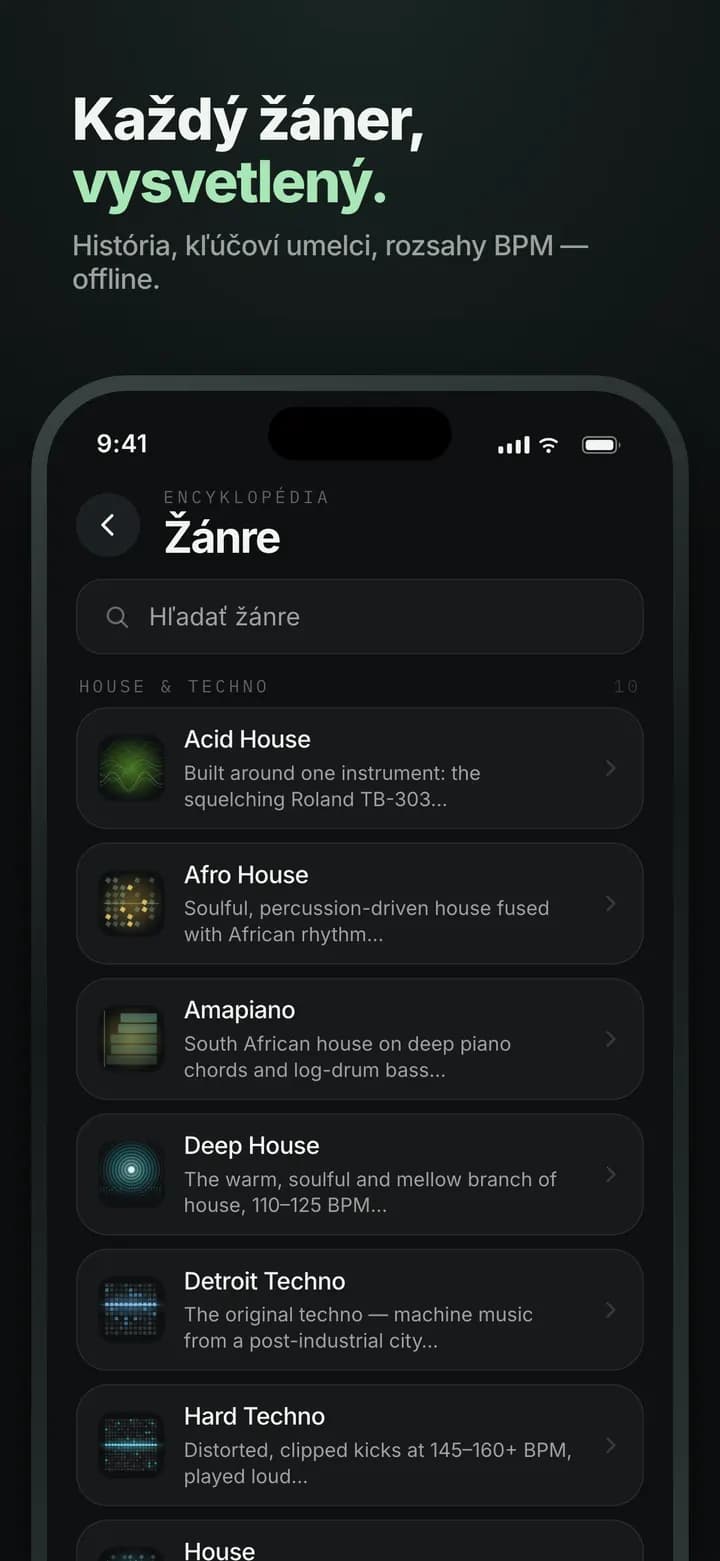 Genre AI — Každý žáner vysvetlený — aj offline