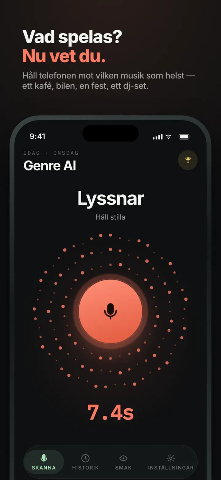 Genre AI — Analyserar i realtid