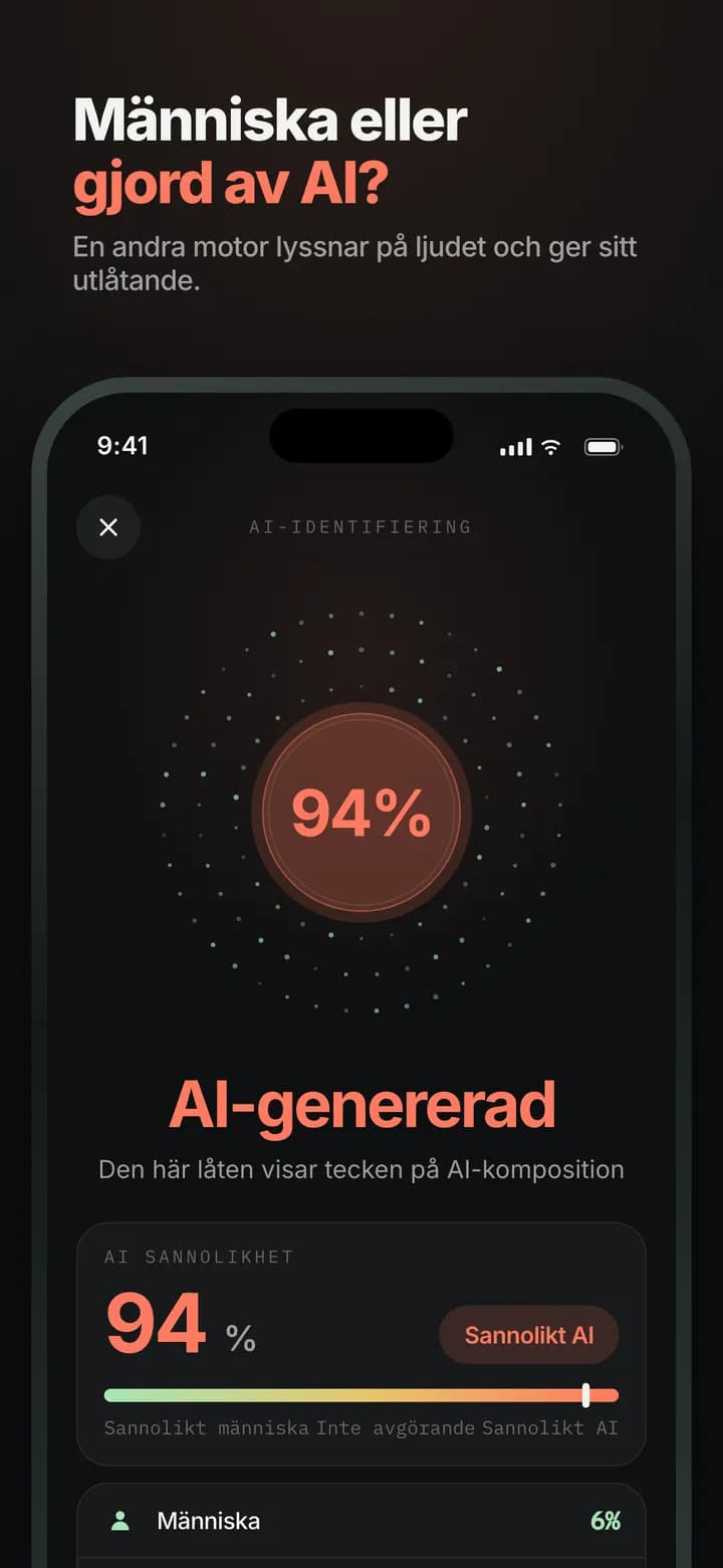 Genre AI — En andra modell skiljer människa från AI