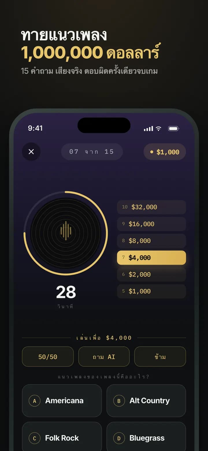 Genre AI — ทายแนวเพลง — เดิมพัน 1,000,000 ดอลลาร์