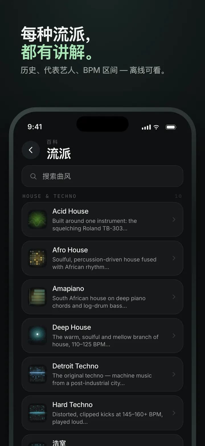 Genre AI — 每个流派都有解读 — 离线也能看